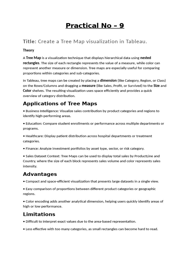 Create Tree Map Visualization in Tableau | PDF | Information Science