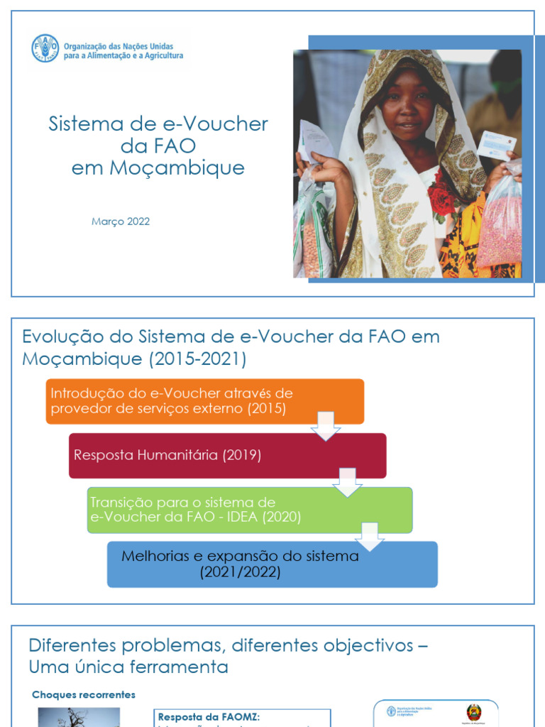 Evolução do e-Voucher da FAO em Moçambique | PDF | Agricultura | Cadeia ...