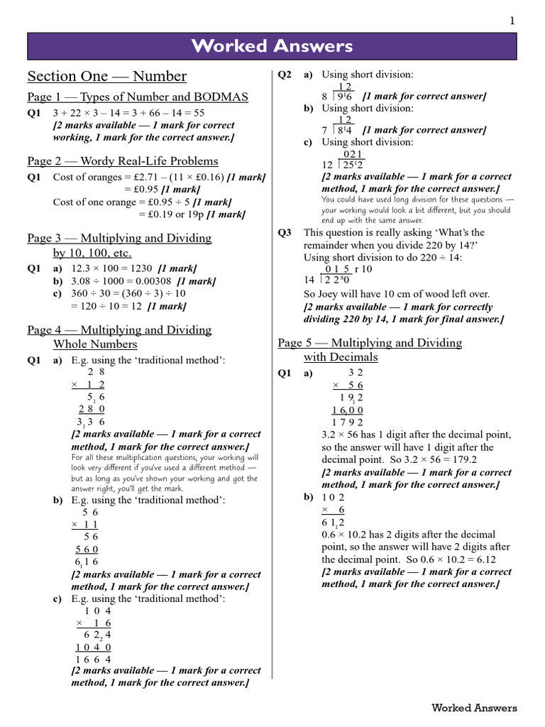 Worked Answers for Math Problems | PDF | Numbers | Discrete Mathematics