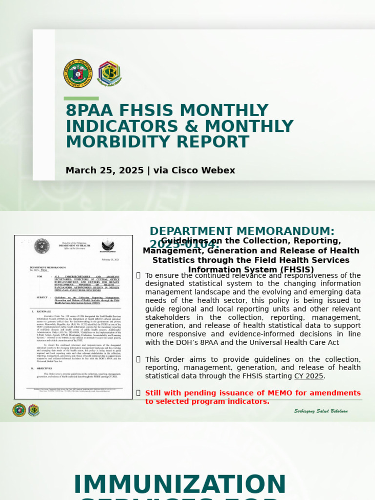 FHSIS Monthly Health Indicators Report | PDF | Vaccines | Hepatitis B