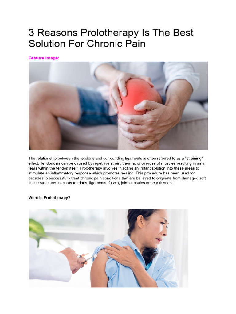 Prolotherapy: Top 3 Benefits for Pain Relief | PDF | Osteoarthritis | Pain