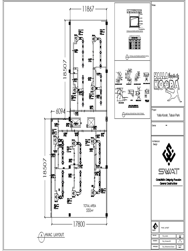 HVAC Layout and Ductwork Support Details | PDF | Duct (Flow ...
