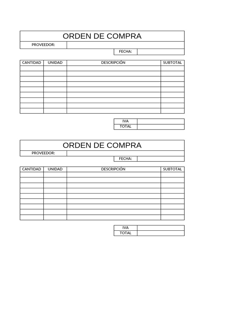 Orden de Compra | PDF