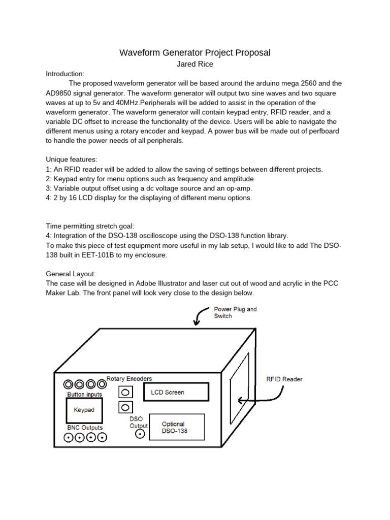 Arduino-Based Waveform Generator Proposal | PDF | Operational Amplifier ...