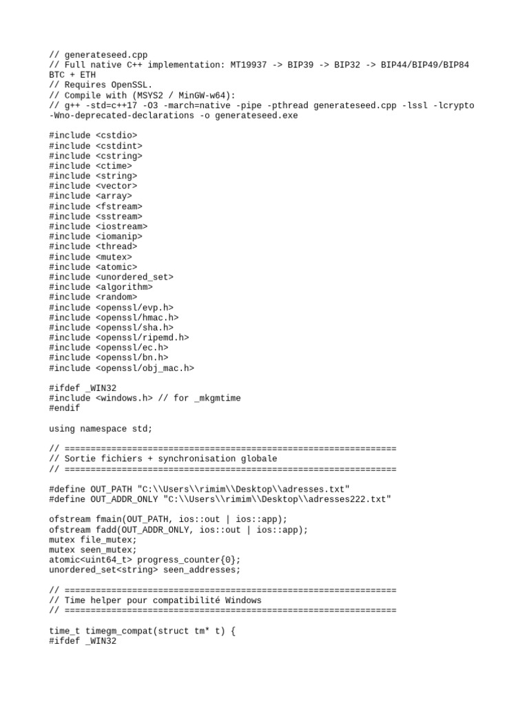 C++ Mt19937 +timestamp 32 Bits | PDF | Computing | Computer Science