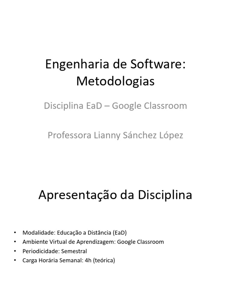 Metodologias de Engenharia de Software EaD | PDF | Engenharia de ...