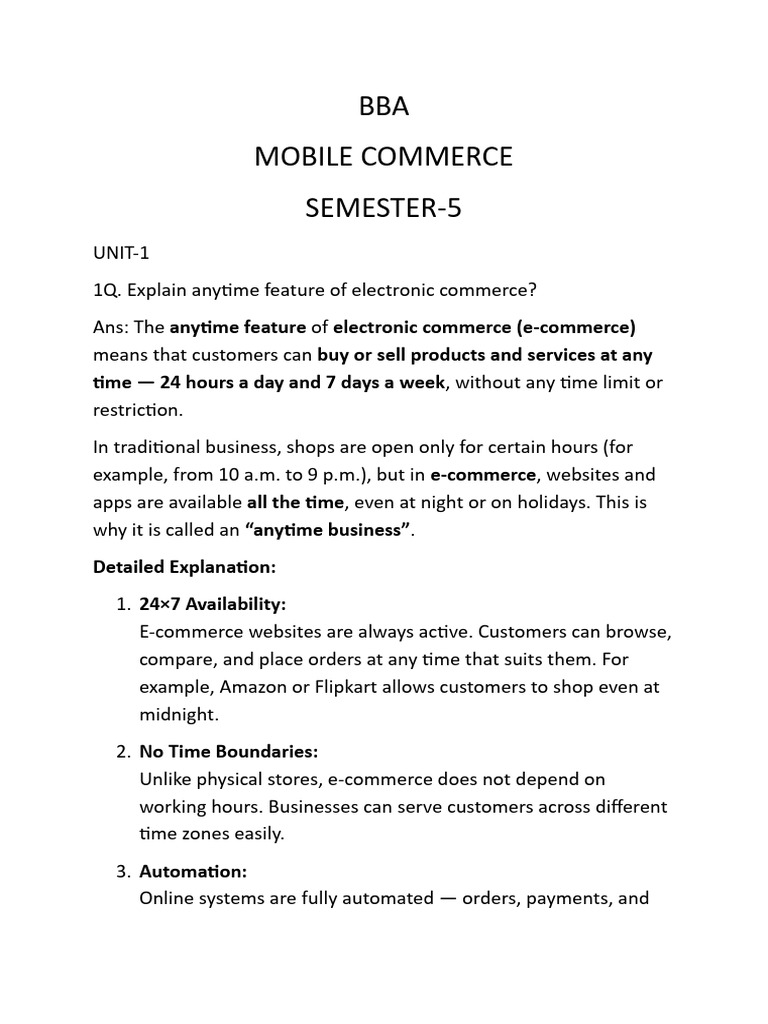 Anytime Feature of E-Commerce Explained | PDF | Mobile App | Wireless