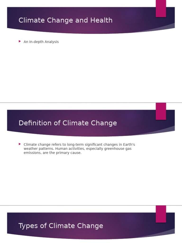 Climate Change's Impact on Health | PDF | Climate Change | Sea Level Rise