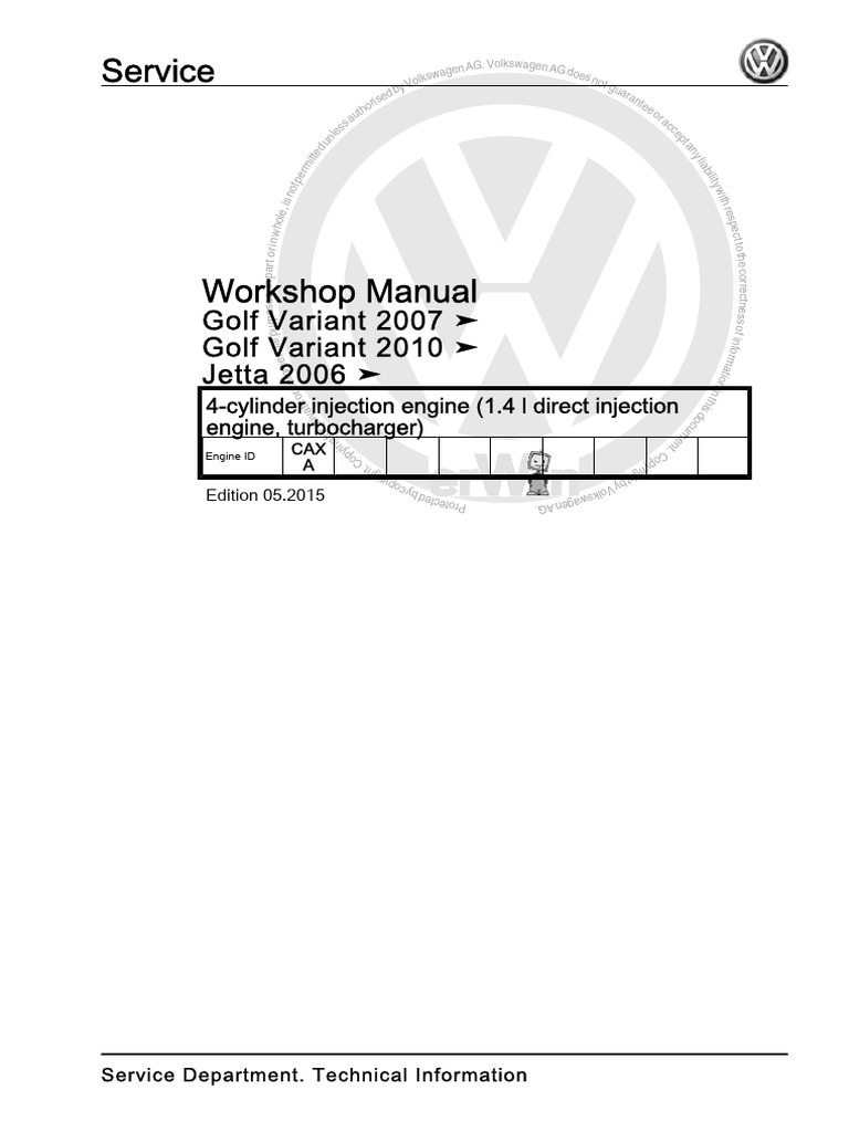 Volkswagen Workshop Manual Overview | PDF | Vehicle Technology | Machines