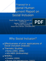 Regional Human Development Report On Social Inclusion: Proposal For A