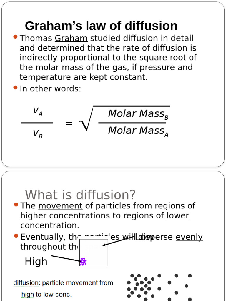 Graham's Law of Diffusion Explained | PDF