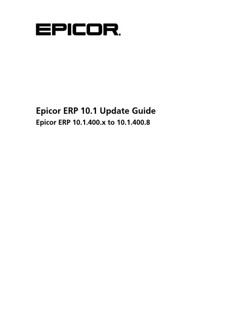 Epicor ERP 10.1 Update Instructions | PDF | Transport Layer Security ...