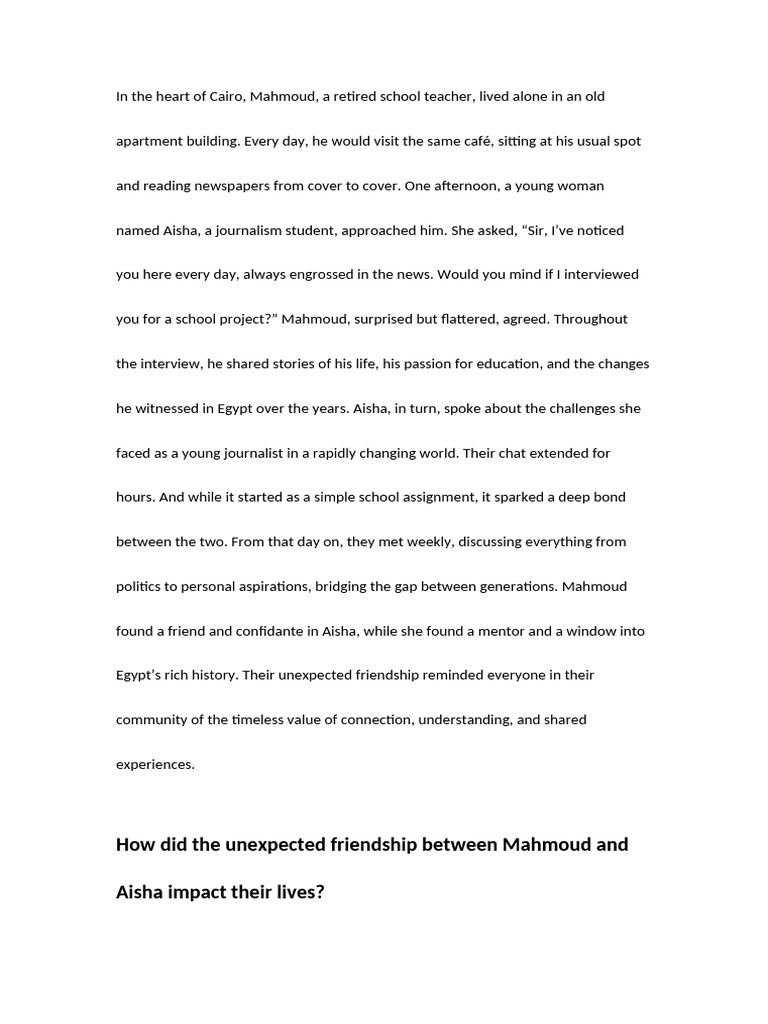 The Unexpected Friendship PDF