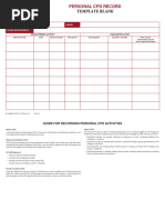 GDC CPD Activity Log Template Guide | PDF | Professional Development ...