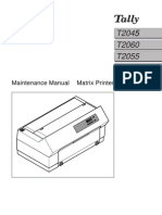 T204 T2060 T2055 T2070: Maintenance Manual Matrix Printer