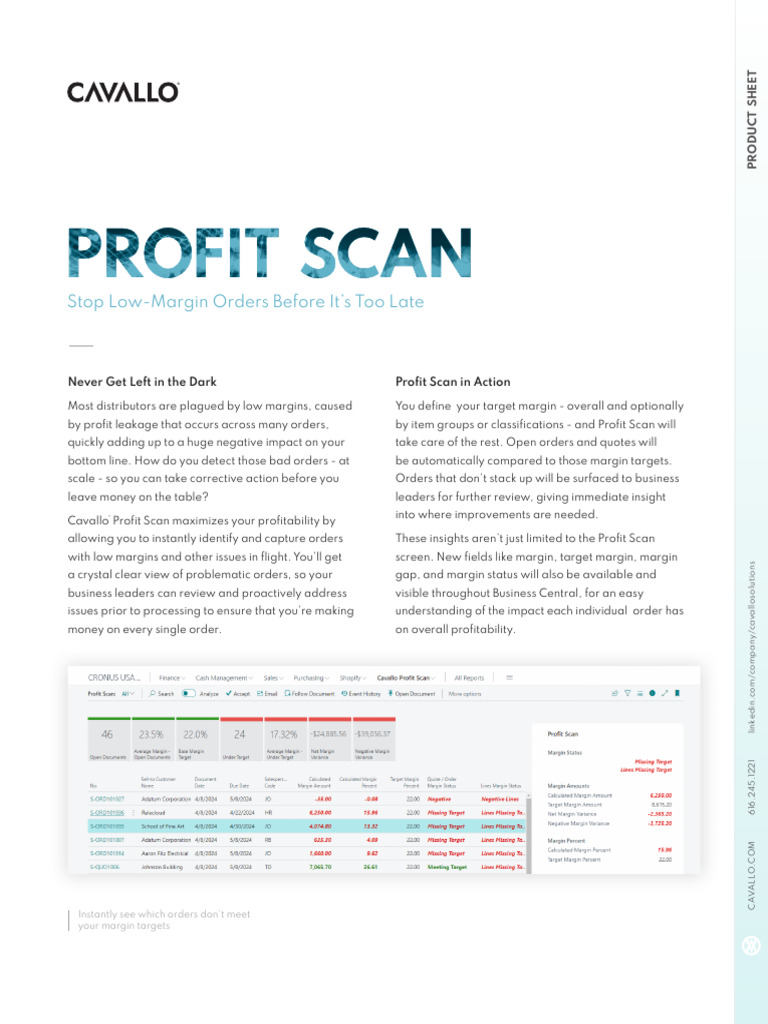 Prevent Low-Margin Orders with Profit Scan | PDF | Computing