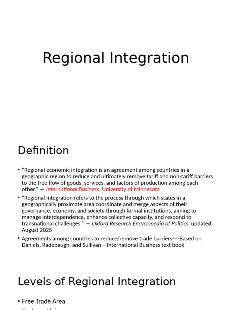 Understanding Regional Economic Integration | PDF | Asia Pacific ...