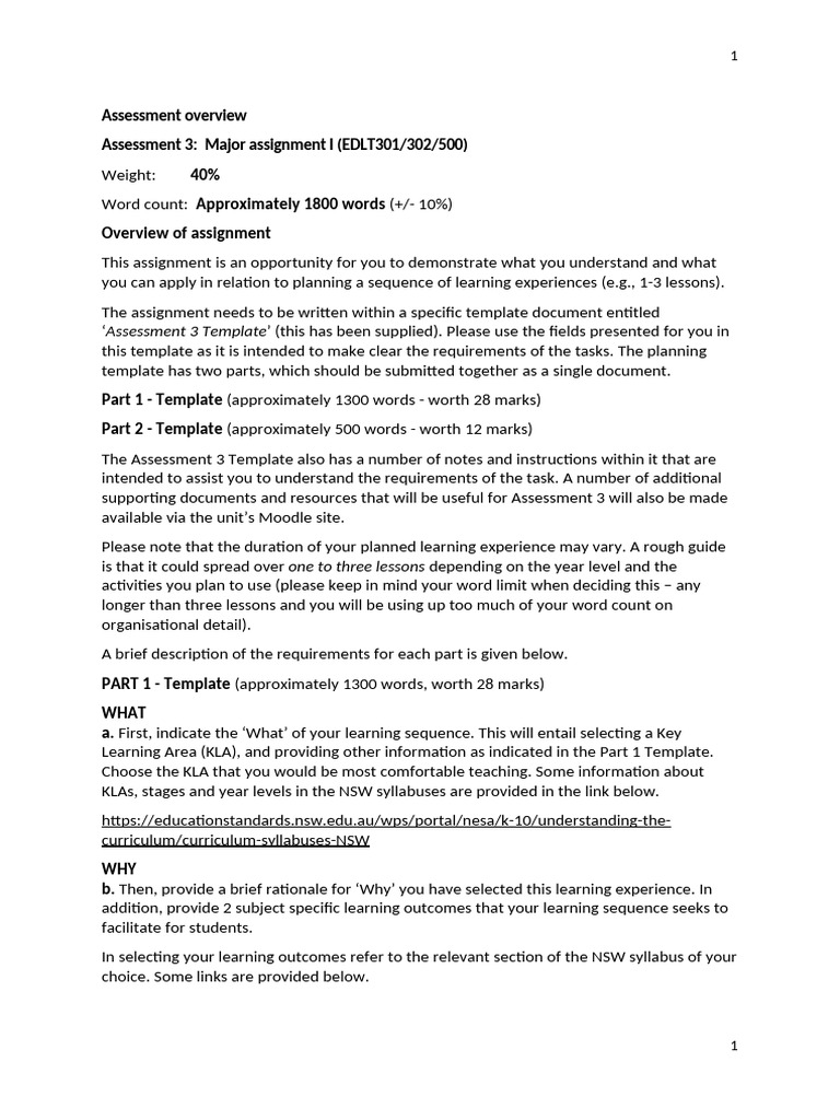 EDLT301/302/500 Learning Sequence Plan | PDF | Learning | Cognition