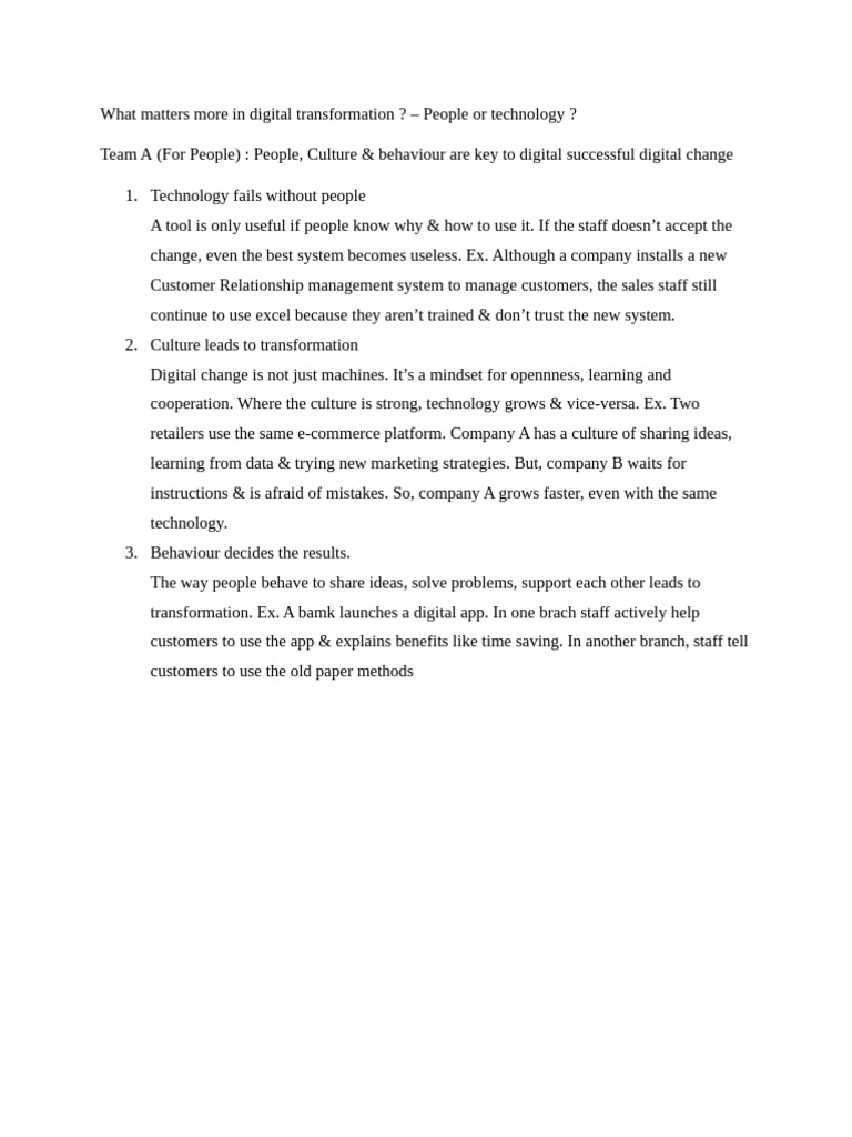 DIGITAL BUSINESS - ACTIVITY 1 What Matters More in Digital ...
