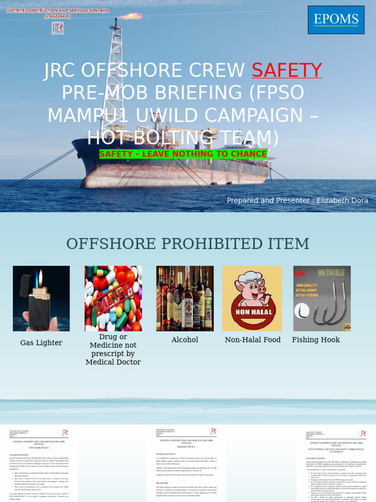 Offshore Crew Safety Briefing Guide | PDF