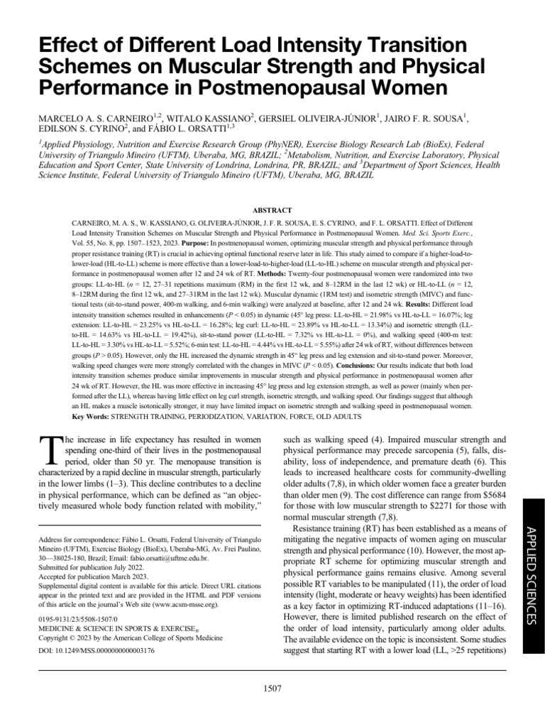 Effect_of_Different_Load_Intensity_Transition.18 | PDF | Skeletal ...