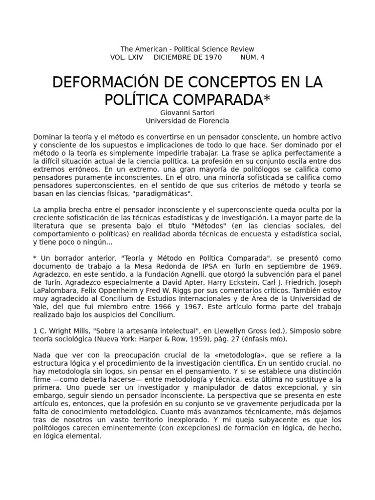 Satori - Concept Misformation in Comparative Politics - SP | PDF ...