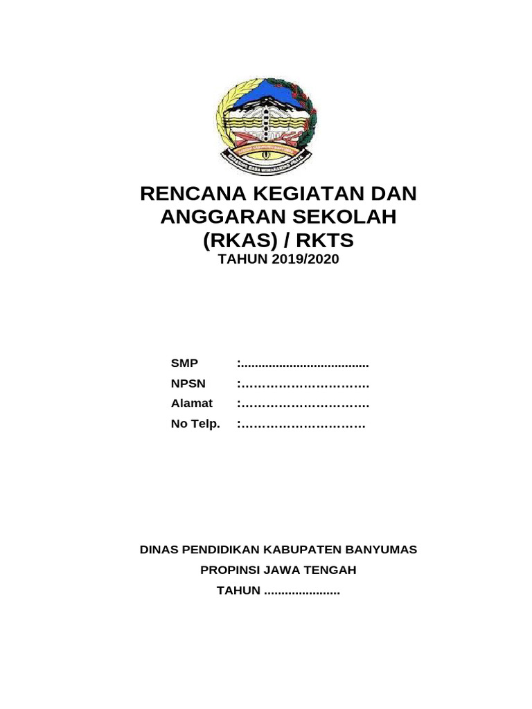 RKAS SMP 2019/2020: Rencana dan Anggaran | PDF