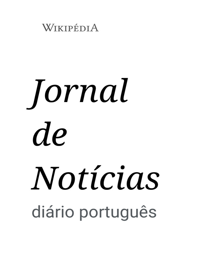 História do Jornal de Notícias em Portugal | PDF | Portugal | Jornais