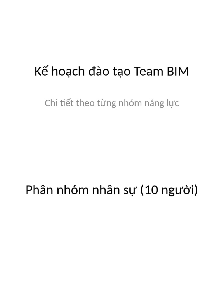 Training Bim | PDF