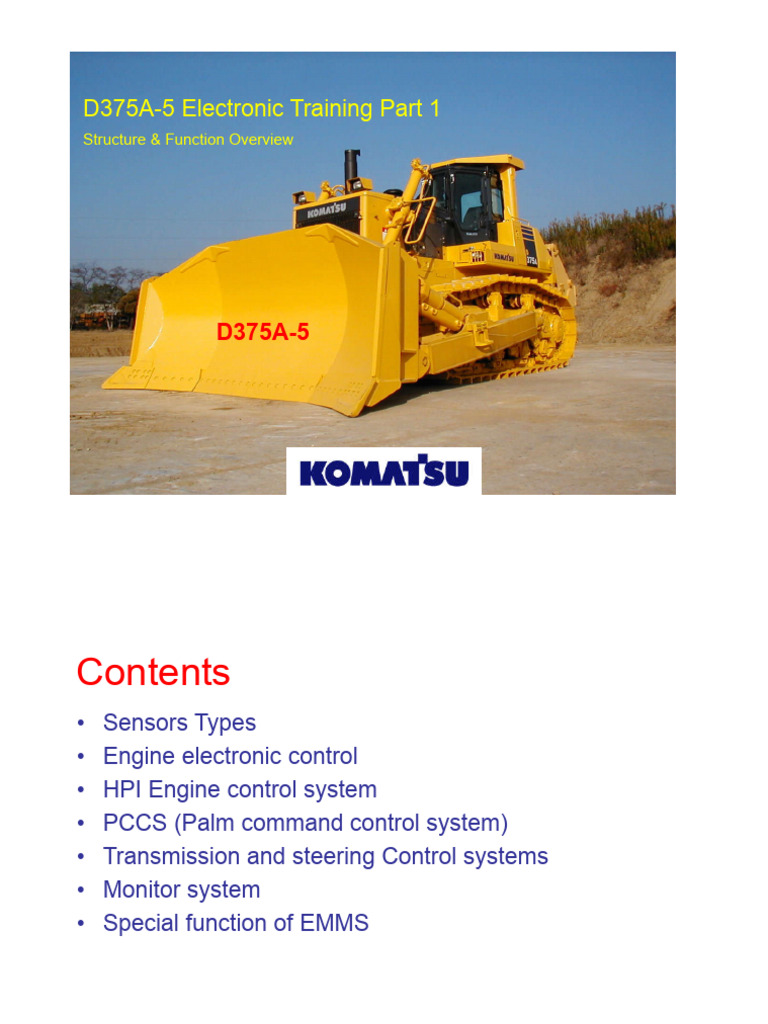 D375A-5 Electronic Training Overview | PDF | Throttle | Mechanical ...