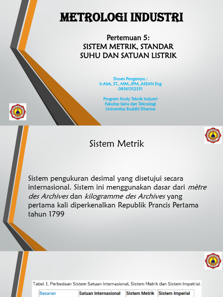 Chapter 5 - Sistem Metrik Alat Ukur | PDF