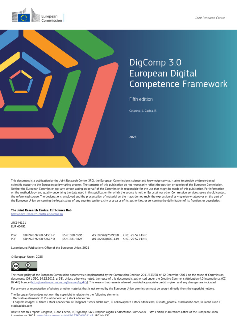 DigComp 3.0: European Digital Skills Framework | PDF | Artificial ...