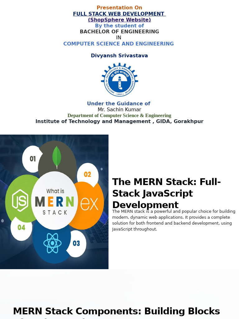 Full Stack Web Development with MERN | PDF | Java Script | Web Application