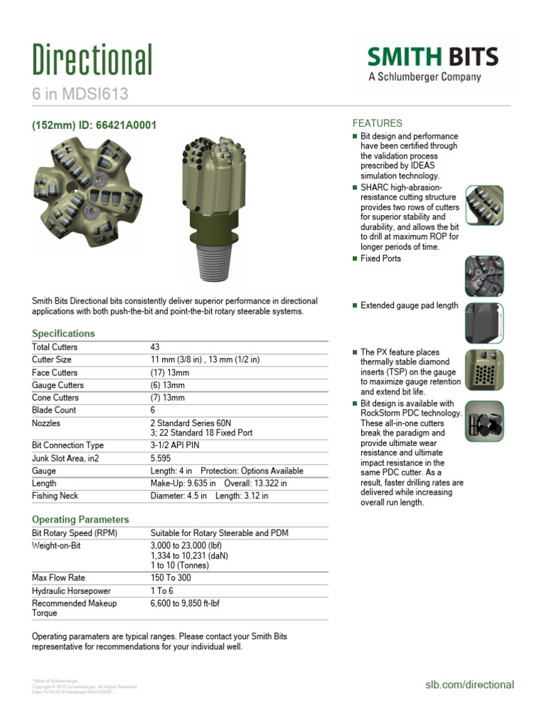 6'' MDSI613QEBPX Spec Sheet.pdf | PDF | Mechanical Engineering