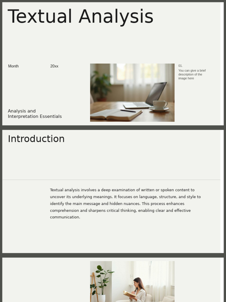 Textual Analysis of text with bases of analytical themes and ...