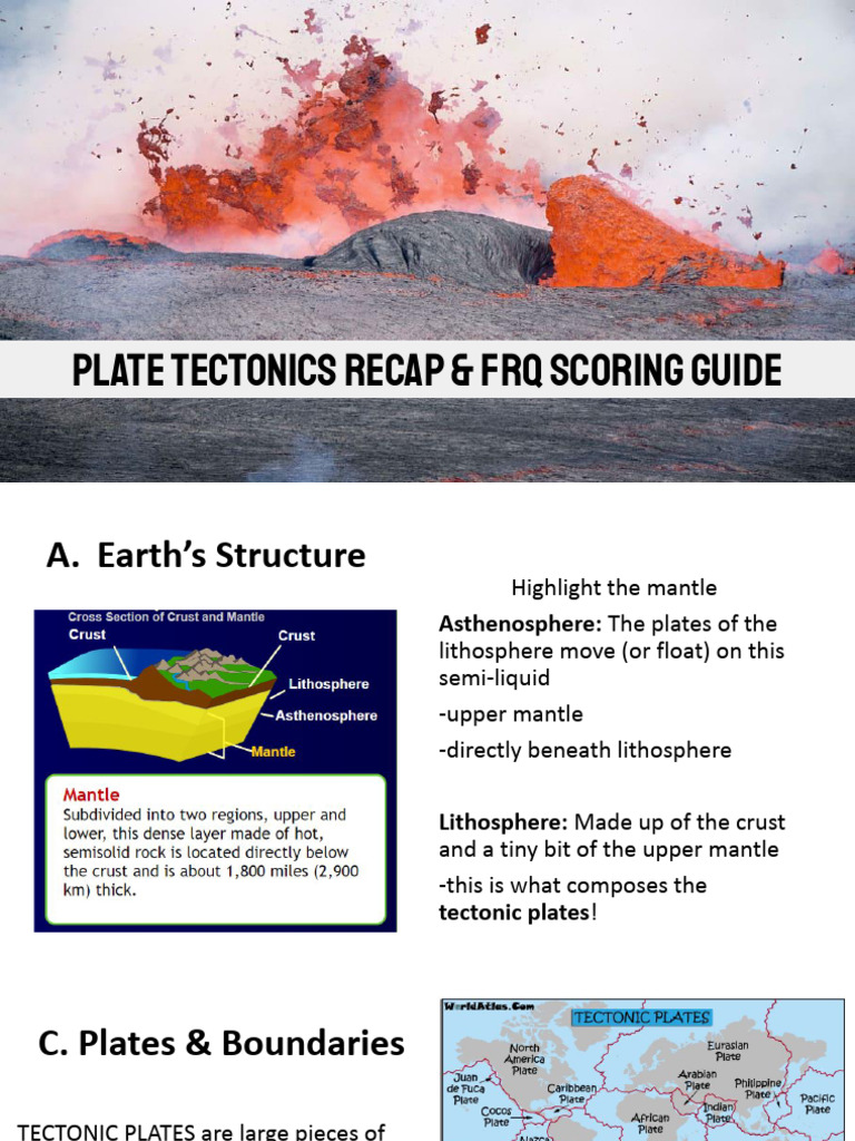 Plate Tectonics Overview & Scoring Guide | PDF | Plate Tectonics ...