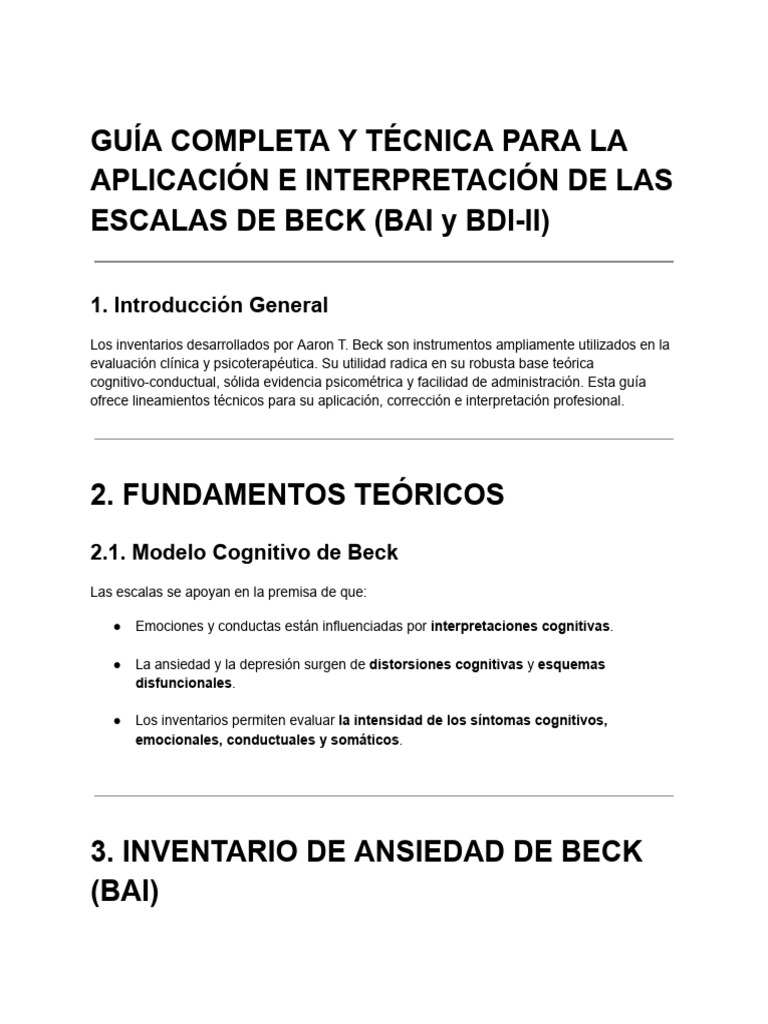 Guía Completa y Técnica para La Aplicación e Interpretación de Las ...