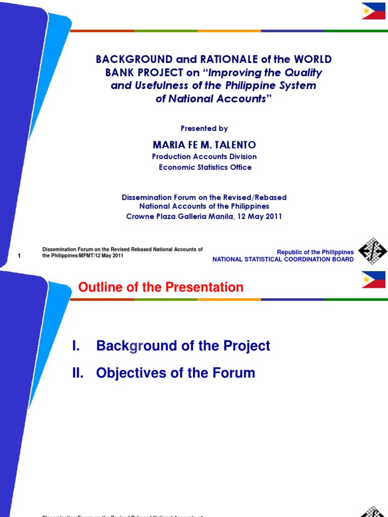 Background and Rationale of The World BANK PROJECT On 