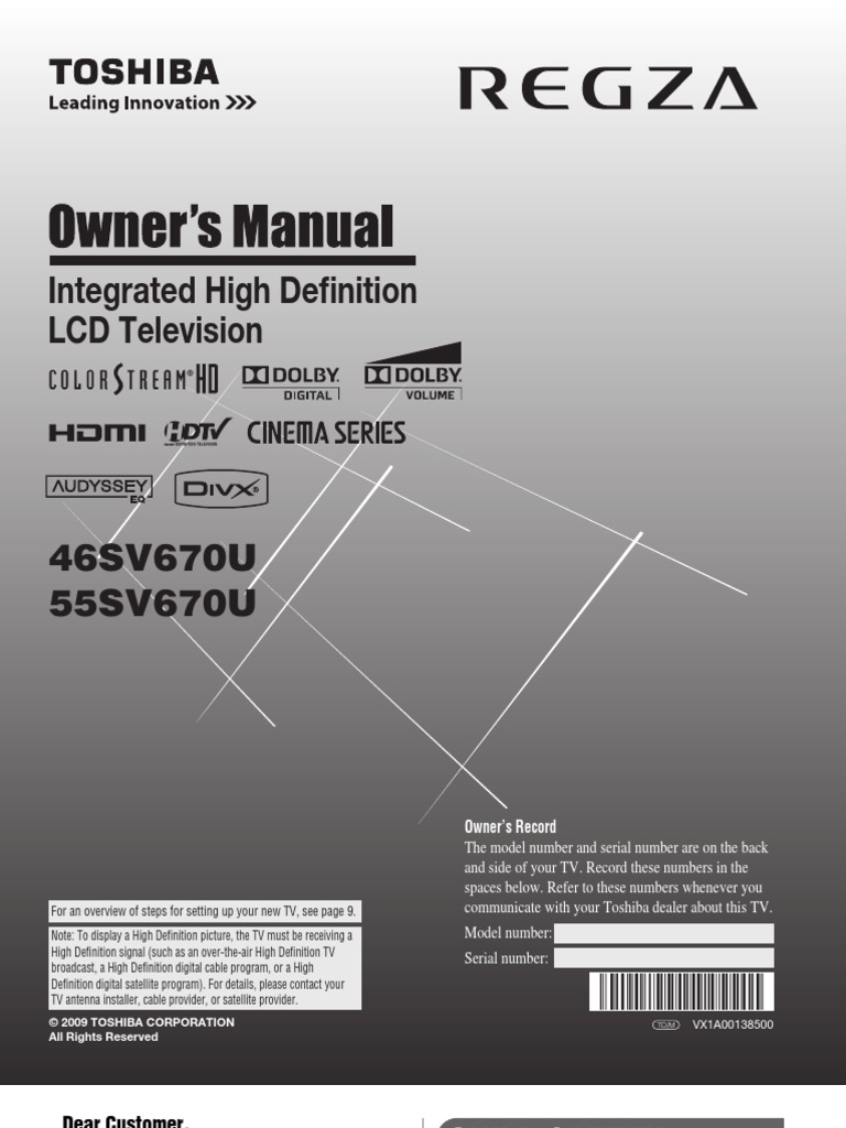 Toshiba TV manual.pdf | Hdmi | Video
