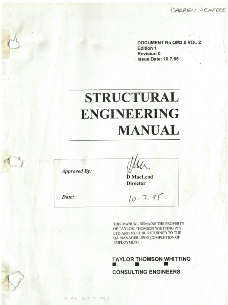 QM3.0 Vol 2 - Structural Engineering Manual | PDF