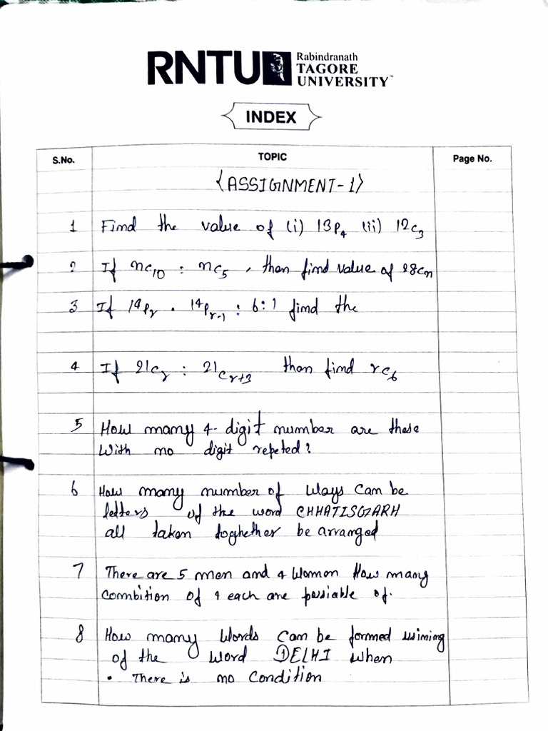 Maths Assignment 1 & 2 | PDF
