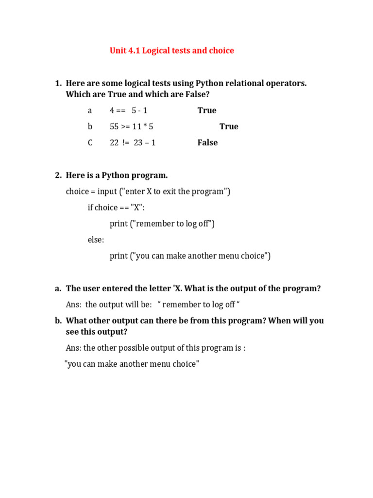 Unit 4 - Programming It All Adds Up (4.1,4.2,4.3) | PDF | Control Flow ...