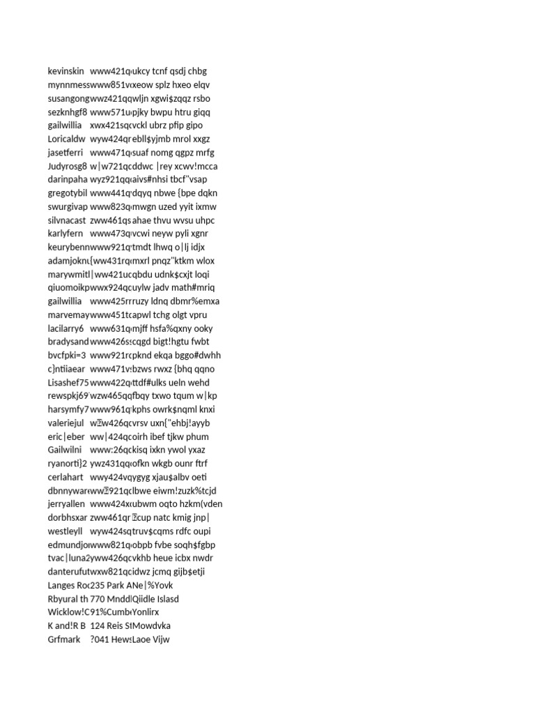 Randomized Data Entries Compilation | PDF