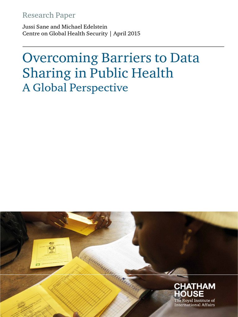 Overcoming Barriers Data Sharing Public Health Sane Edelstein | PDF ...