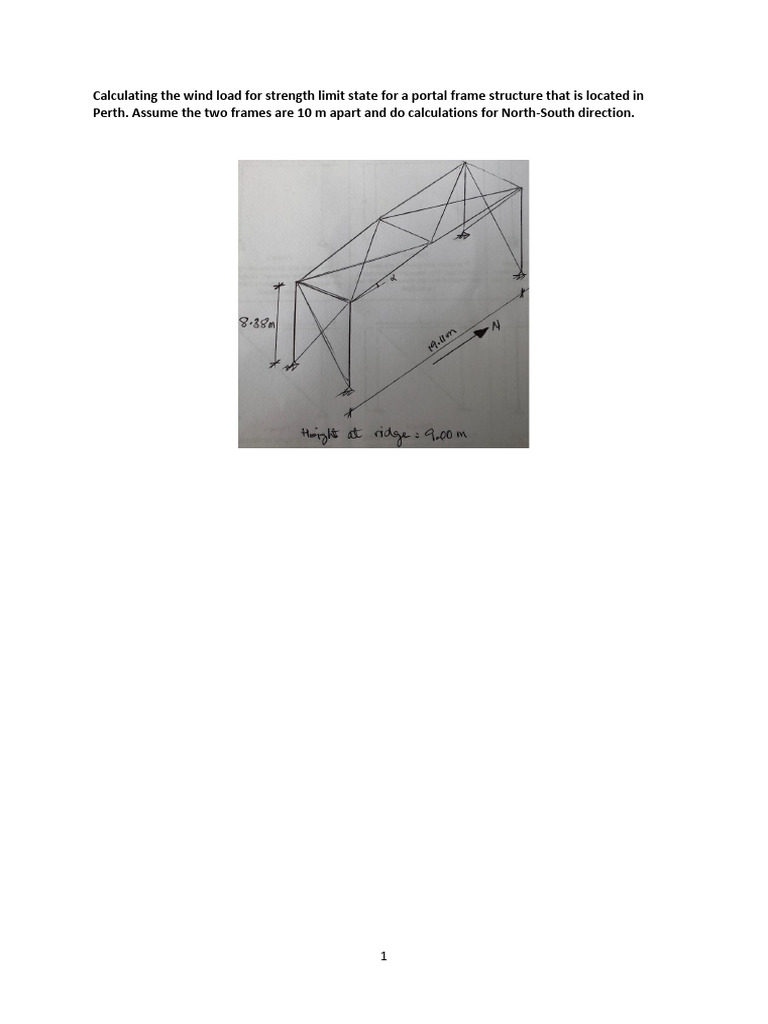 Wind Load Calculation for Perth Frame | PDF