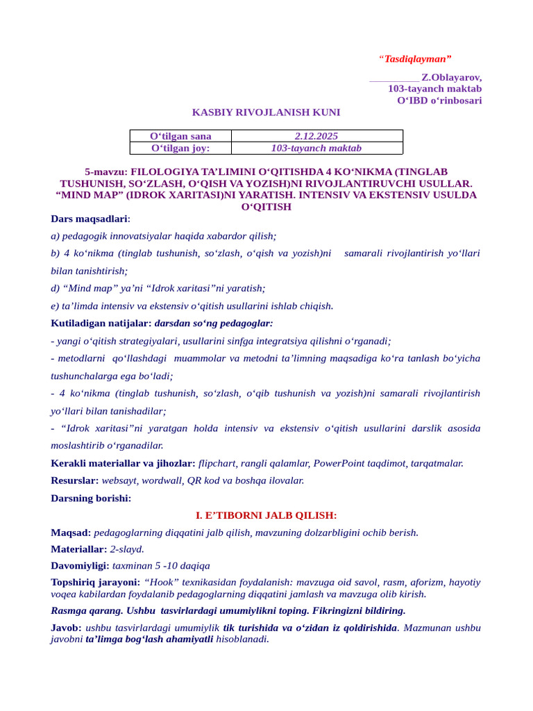 5 Mavzu Ishlanmasi | PDF