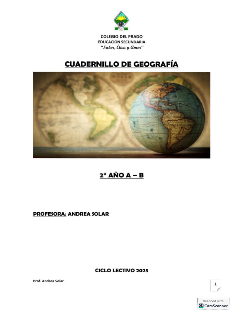 Cuadernillo de Geografía 2º | PDF