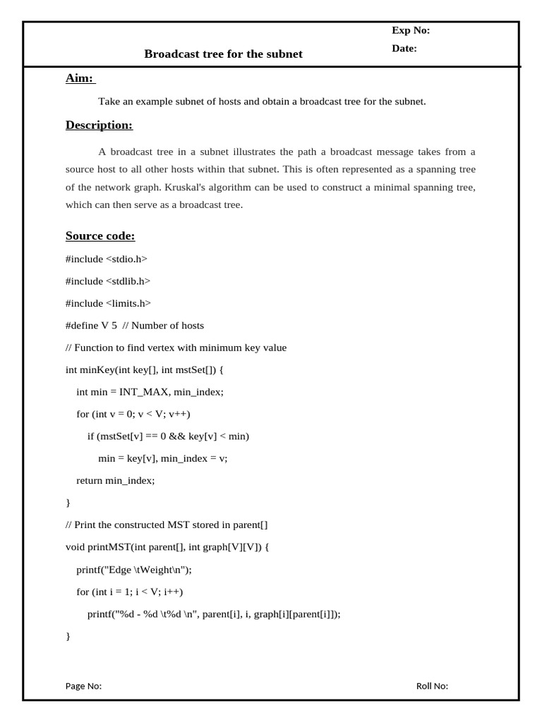 CN Lab Manual 6,7,8 Exp | PDF | Computational Problems | Combinatorics