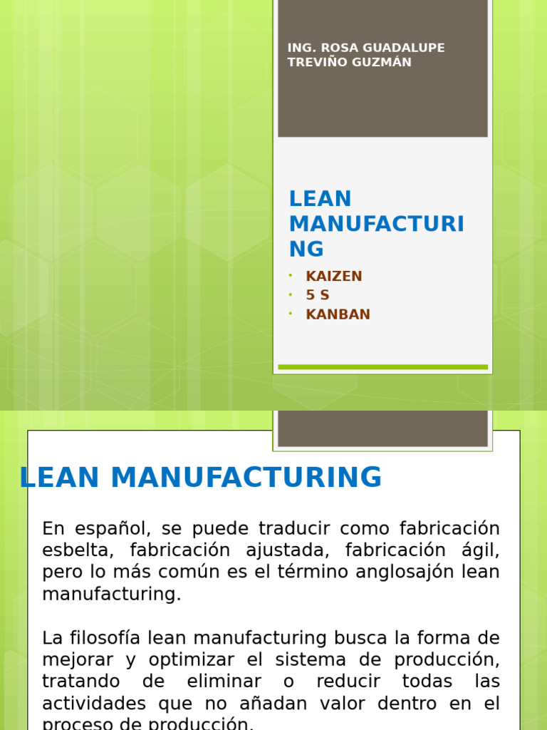 Estrategias de Lean Manufacturing y Kaizen | PDF | Lean Manufacturing ...