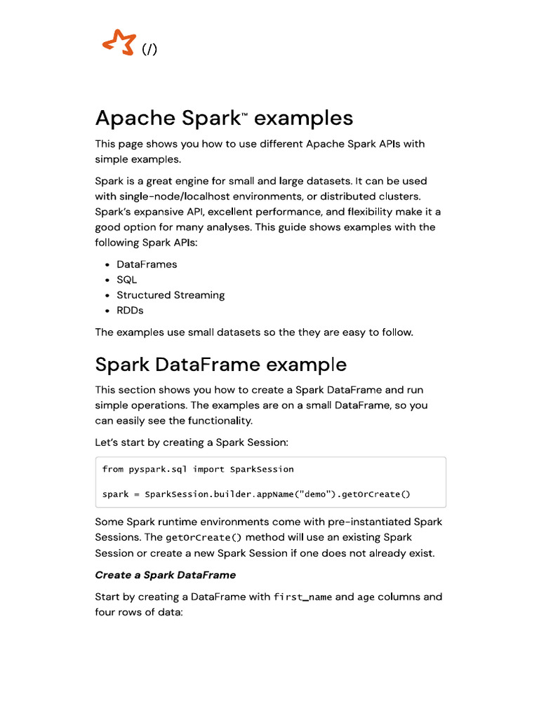 Apache Spark Examples | PDF